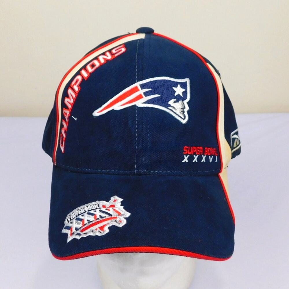 Vintage New England Patriots Super Bowl 36 Champions Hat NWT Minor Yellowing